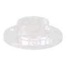 Essentials Rail End Sockets White 25mm 2 Pack