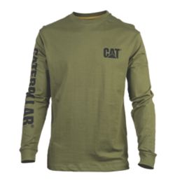 CAT Trademark Banner Long Sleeve T-Shirt Chive 3X Large 54-56" Chest