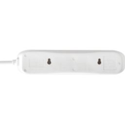 Masterplug 13A 4-Gang Unswitched  Extension Lead White 5m