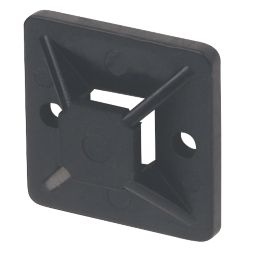 Essentials Cable Tie Base Black 20mm x 19mm 100 Pack