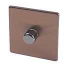 Varilight V-Pro 1-Gang 2-Way LED Dimmer Switch  Brushed Bronze