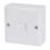 Essentials  1-Gang Slave Telephone Socket White