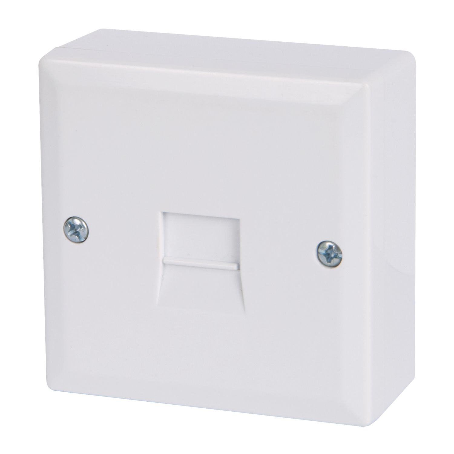 Essentials 1-Gang Slave Telephone Socket White (9338X)