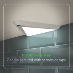 4lite Hampton Triangular LED Silver Cool White Under Cabinet Lights Without Bezel 11W 200lm 3 Pack