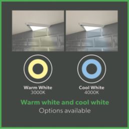 4lite Hampton Triangular LED Silver Cool White Under Cabinet Lights Without Bezel 11W 200lm 3 Pack