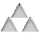 4lite Hampton Triangular LED Silver Cool White Under Cabinet Lights Without Bezel 11W 200lm 3 Pack