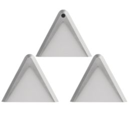 4lite Hampton Triangular LED Silver Cool White Under Cabinet Lights Without Bezel 11W 200lm 3 Pack