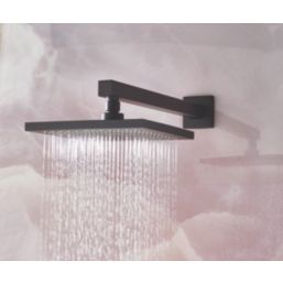 Bristan Square Fixed Shower Head Chrome-Plated 200mm