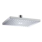 Bristan Square Fixed Shower Head Chrome-Plated 200mm