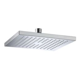 Bristan Square Fixed Shower Head Chrome-Plated 200mm