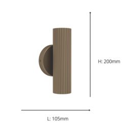 Eglo Portillo Up & Down Wall Light Bronze