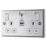 LAP  13A 2-Gang SP Switched Wi-Fi Extender Socket + 2.1A 10.5W 1-Outlet Type A USB Charger Polished Chrome with White Inserts