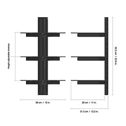 AVF 3-Shelf AV Platform Black