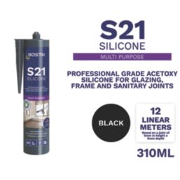 Bostik S21 Multipurpose Silicone Sealant Black 310ml