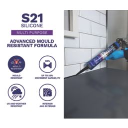 Bostik S21 Multipurpose Silicone Sealant Black 310ml
