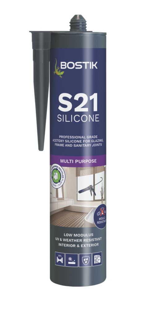 Bostik S21 Multi Purpose Silicone Sealant Black 310ml