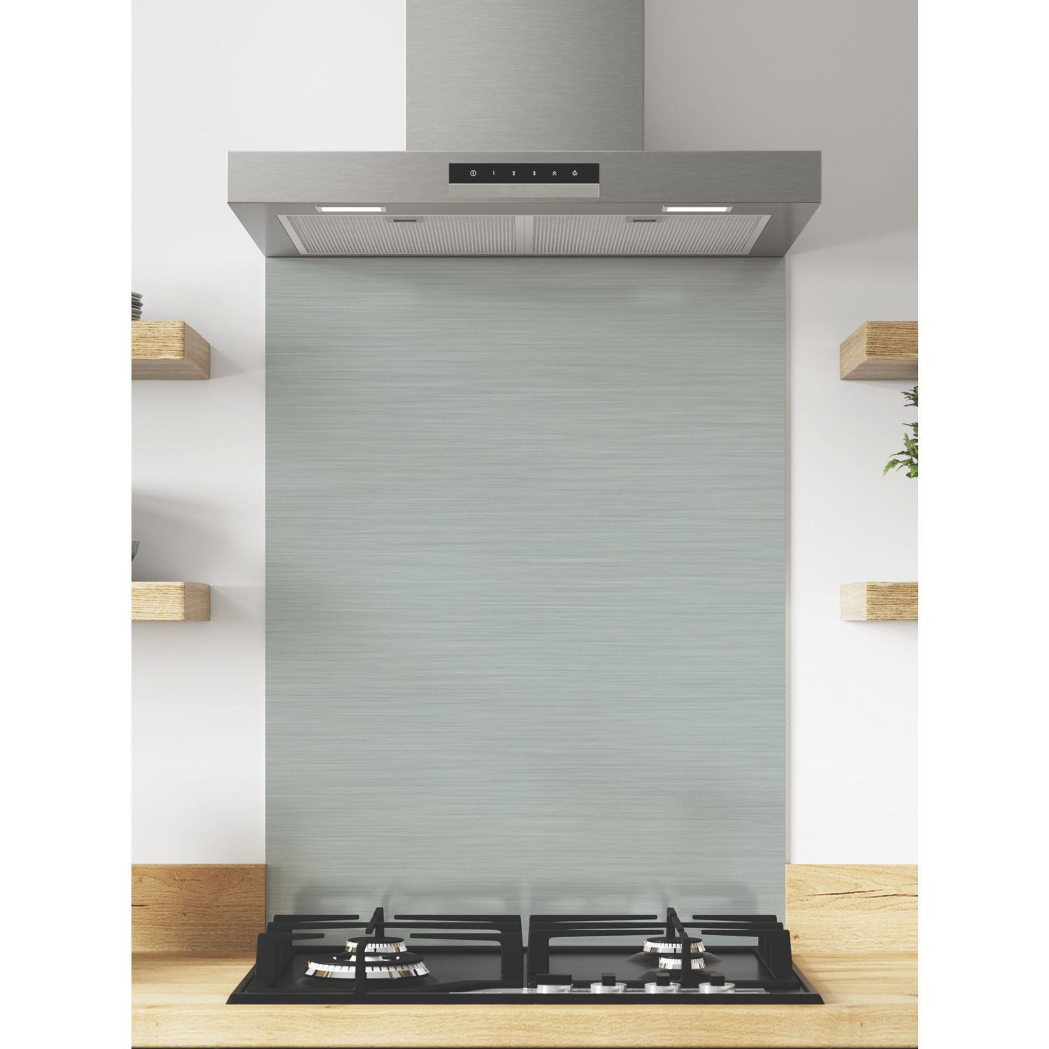 Wilsonart Brushed Steel/Brushed Titanium Hob Splashback 600mm x 800mm x 4mm (933JL)