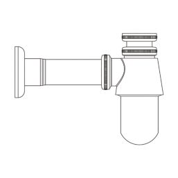 Flomasta  Telescopic Bottle Trap Chrome 32mm
