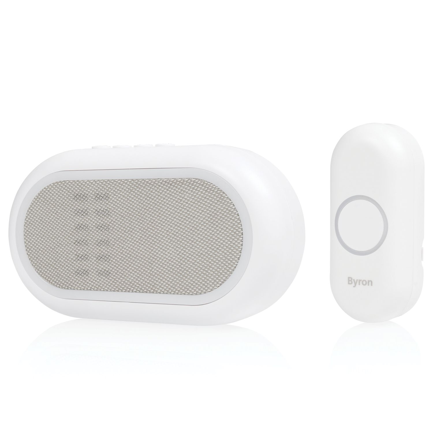 Byron DBY-23561BS Battery-Powered Wireless Portable Door Chime White (933KW)