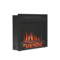 Be Modern Rodwell Black Remote Control Inset Electric Fire 584mm x 154mm x 503mm