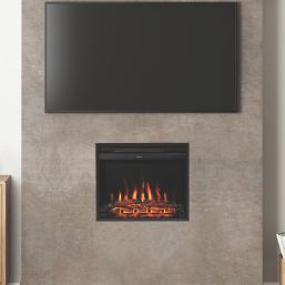 Be Modern Rodwell Black Remote Control Inset Electric Fire 584mm x 154mm x 503mm