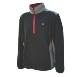 Lee Cooper LCTOP303 Half Zip Fleece Black / Grey Medium 40" Chest