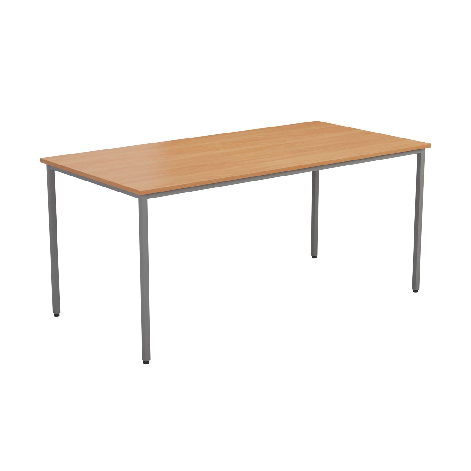 TC Group Rectangular Office Table Beech/Silver 1800mm x 800mm (933TT)