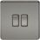 Knightsbridge  10AX 2-Gang 2-Way Light Switch  Black Nickel