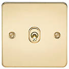 Knightsbridge FP1TOGPB 10AX 1-Gang 2-Way Light Switch  Polished Brass