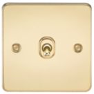Knightsbridge  10AX 1-Gang 2-Way Light Switch  Polished Brass
