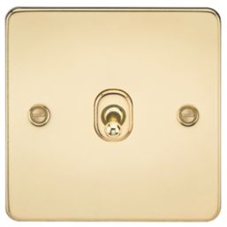 Knightsbridge  10AX 1-Gang 2-Way Light Switch  Polished Brass