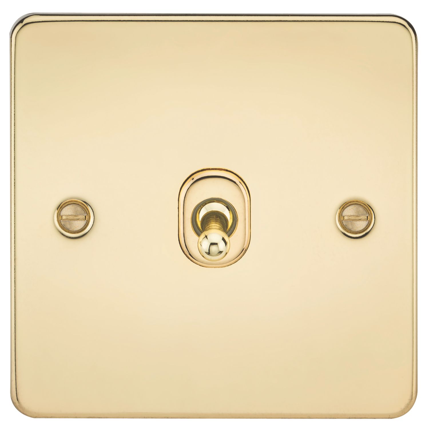 Knightsbridge 10AX 1-Gang 2-Way Light Switch Polished Brass (933VF)