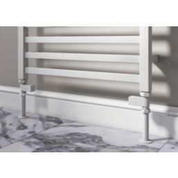 ETAL Swelt 15mm x 1/2" White Straight Designer Manual Radiator Valve Head & Body  2 Pack