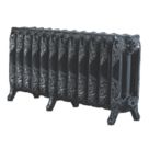 Arroll 470mm x 994mm 3685BTU Black / Silver Cast Iron 3 Column Radiator