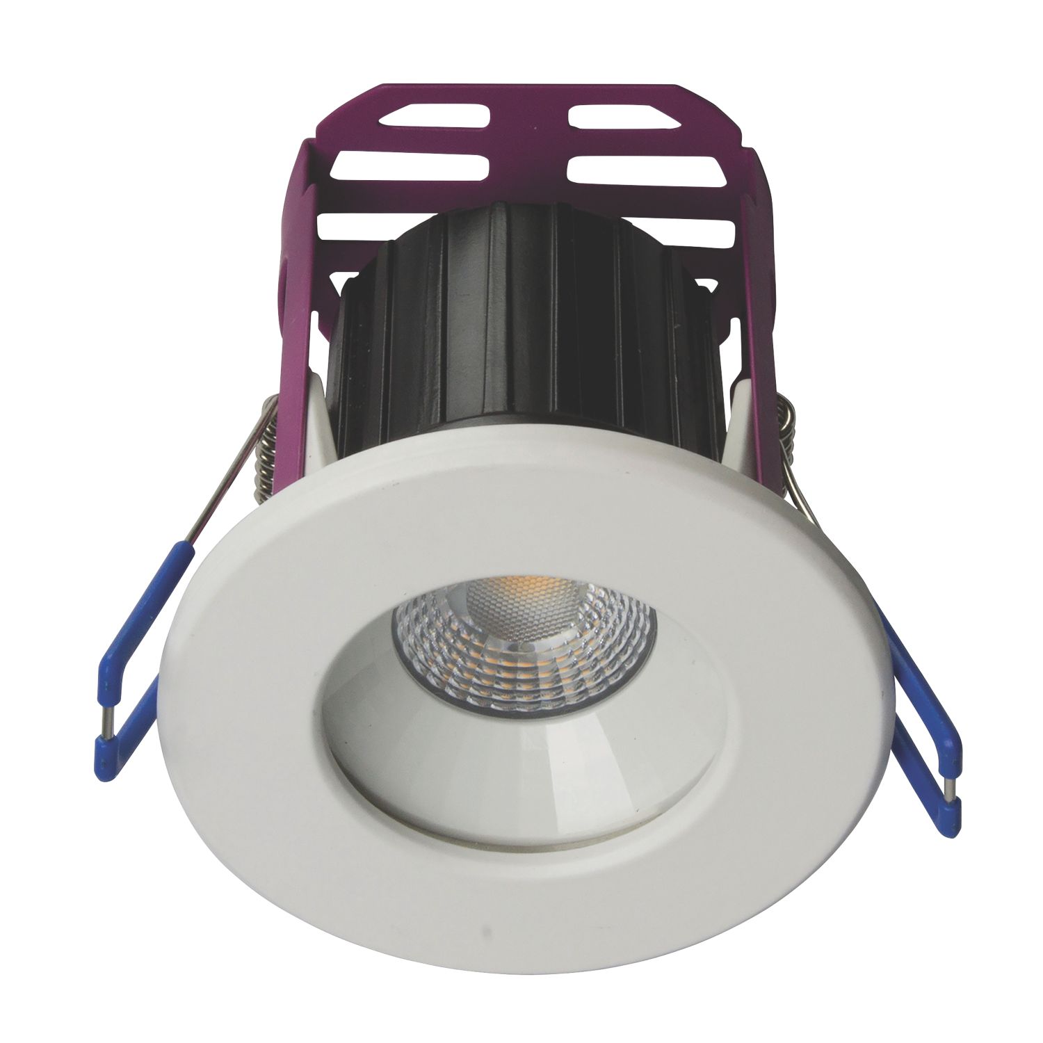 Robus Ramada Fixed Fire Rated LED Downlight White / Brushed Chrome 7W 640lm (9341X)