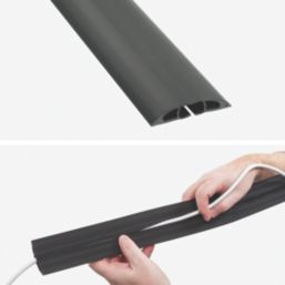 D-Line  Light Duty Floor Cable Cover 1.8m Black
