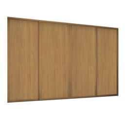 Spacepro Shaker 4-Door Sliding Wardrobe Doors Oak Frame Oak Panel 2898mm x 2260mm