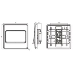Knightsbridge Part M 10AX 1-Gang Intermediate Switch Anthracite