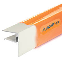 ALUKAP-XR White 16mm 16mm Sheet End Stop Bar 40mm x 3000mm