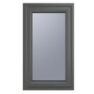 Crystal  Left-Hand Opening Obscure Triple-Glazed Casement Anthracite on White uPVC Window 610mm x 965mm