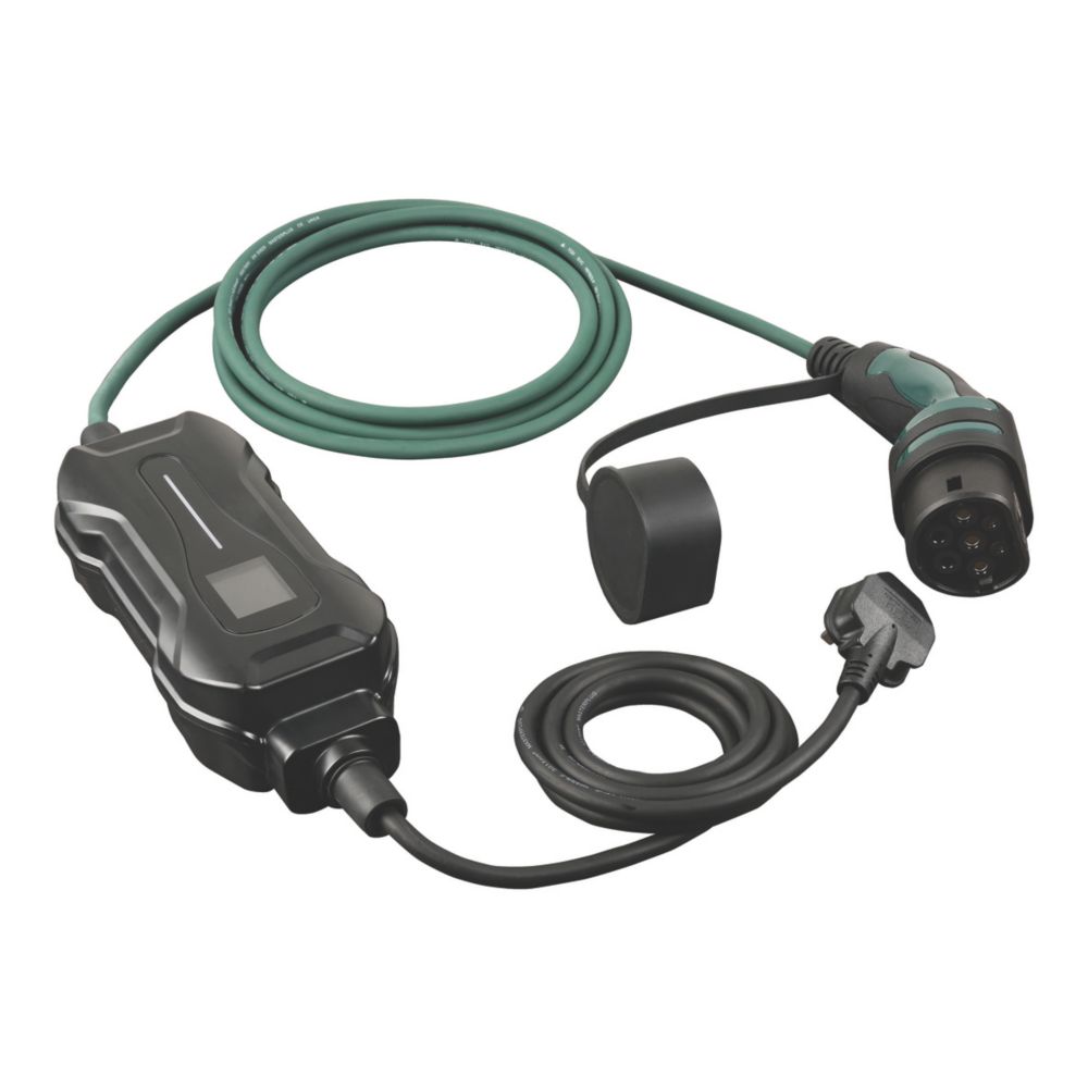 Masterplug 10A 2300W  Mode 2 Type 2 Plug Electric Vehicle Charging Cable 5m