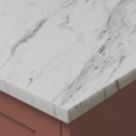 Wilsonart  Matt White/Grey Marble Effect Laminate Worktop 3000mm x 620mm x 22mm