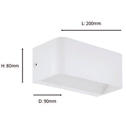 Eglo Sania 4 LED Wall Light White 10W 1300lm