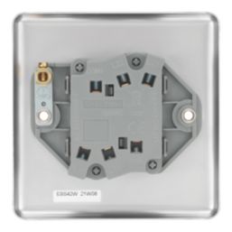 LAP  20A 16AX 2-Gang 2-Way Light Switch  Brushed Stainless Steel with White Inserts