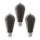 Calex Fiber Titanium ES ST64 LED Light Bulb 40lm 4W 3 Pack