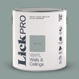 LickPro  2.5Ltr Teal 01 Vinyl Matt Emulsion  Paint