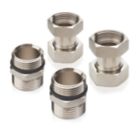 JG Underfloor 2 Port Manifold Extension Kit Brushed Steel