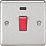 Knightsbridge  45A 1-Gang DP Control Switch Brushed Chrome with LED