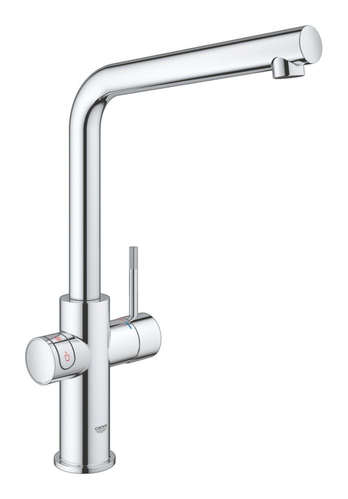 Grohe Red Duo L Spout Instant Boiling Water Kitchen Tap Chrome