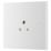British General 900 Series 2A 1-Gang Unswitched Round Pin Socket White